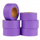 Geyyang Purple Flagging Tape 6 Pack, Non Adhesive Plastic Ribbon Neon Marking Ta
