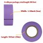 Geyyang Purple Flagging Tape 6 Pack, Non Adhesive Plastic Ribbon Neon Marking Ta