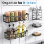 Shower Caddy 5 Pack,Adhesive Shower Organizer for Bathroom Storage&Home Decor&Ki
