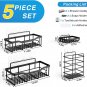 Shower Caddy 5 Pack,Adhesive Shower Organizer for Bathroom Storage&Home Decor&Ki
