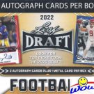 2022 Leaf Draft Football GOLD EXCLUSIVE Factory Sealed Blaster Box with (2) AUTO