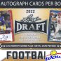 2022 Leaf Draft Football GOLD EXCLUSIVE Factory Sealed Blaster Box with (2) AUTO