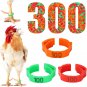 300 PCS Chicken Leg Bands, 3 Colors Chicken Leg Rings, Numbered Poultry Leg Foot