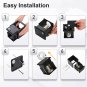 Modern LED Wall Sconce Light, Black Square Wall Lamp up and down Adjustable Wall