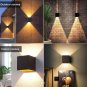 Modern LED Wall Sconce Light, Black Square Wall Lamp up and down Adjustable Wall