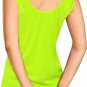 Anna Neon Green Sexy Open Backless Workout Top for Women Casual Sleeveless Gym R