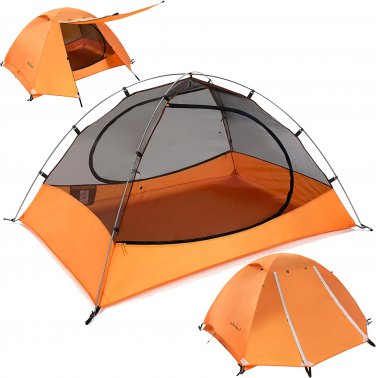 Lightweight Backpacking Tent - 3 Season Ultralight Waterproof Camping Tent, Larg