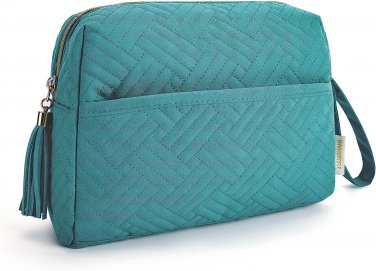 Makeup Bag, Elegant Roomy Cosmetic Pouch for Purse,Travel Zipper Pouch,Water-Res