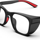 Clear Safety Glasses Goggles Lightweight with Non-Slip Grips and Blue Light Bloc