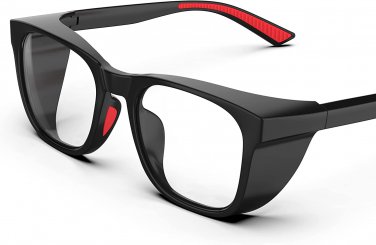 Clear Safety Glasses Goggles Lightweight with Non-Slip Grips and Blue Light Bloc