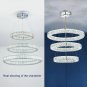 DSLITING Modern Chandelier for Dining Room Light Fixture Crystal Chandelier LED