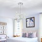 DSLITING Modern Chandelier for Dining Room Light Fixture Crystal Chandelier LED