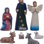 7-Piece Nativity Sets Sculpture, Hand Carved Nativity Set Figurines, Resin Relig