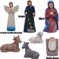 7-Piece Nativity Sets Sculpture, Hand Carved Nativity Set Figurines, Resin Relig