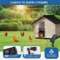 Automatic Chicken Coop Door, Solar Powered Chicken Door with Timer & Light Senso