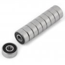 10Pcs 623-2RS Deep Groove Ball Bearing Double Rubber Sealed Steel Miniature Ball