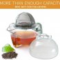 Clear Tea Pot with Infuser, Tea Pots for Loose Tea, Clear Teapot 2 in 1 with Rot