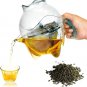Clear Tea Pot with Infuser, Tea Pots for Loose Tea, Clear Teapot 2 in 1 with Rot