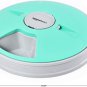 Automatic Electronic Timed Pet Feeder - 6 Portions, Plastic, Teal