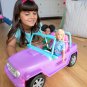 Barbie Toy Car, Purple Off-Road Vehicle with 2 Pink Seats and Treaded, Rolling W