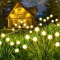 Solar Lights Outdoor Waterproof, Solar Firefly Lights 4 Pack, 32 LED Firefly Gar