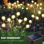 Solar Lights Outdoor Waterproof, Solar Firefly Lights 4 Pack, 32 LED Firefly Gar