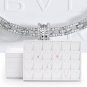 Premium White Leather Stackable Jewelry Tray 24 Grid Jewelry Organizer Tray with
