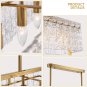 Moooni Luxury Rectangle Crystal Chandelier Modern Rectangular Led Pendant Lighti
