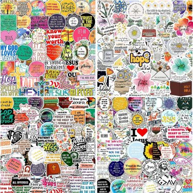 220Pcs Inspirational Christian Stickers, Bible Verse Faith Stickers, Religious J