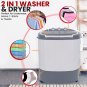 Pyle Compact Home Washer & Dryer, 2 in 1 Portable Mini Washing Machine, Twin Tub