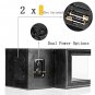 Automatic Single Watch Winder, in Wood Shell and Black Leather/Carbon Fiber Leat