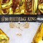 80Th Birthday Decorations for Men, 80Th Birthday Crown and Birthday King Sash fo
