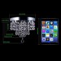 Deckrico Crystal Chandelier Modern LED Ceiling Lamp 3 Lights Flush Mount Stainle