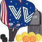 Pickleball Paddles,Pickleball Set of 2 Graphite Rackets with Cushion Comfort Gri