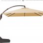 10X10 FT Deluxe NAPOLI Curvy Aluminum Offset Umbrella, Patio Cantilever Umbrella