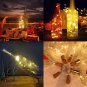 Wine Bottle Cork Lights 8Pack 20 LED 6.56FT Battery Operated Silver Wire Liquor