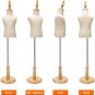 Kid Dress Form, Adjustable Child Mannequin Torse with Wooden Base, Unisex Toddle