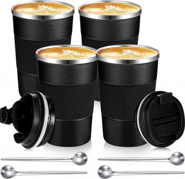4 Pcs 13 Oz Insulated Coffee Cup Vacuum Tumbler Insulation Espresso Travel Mug w