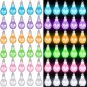 48 Pcs Luminous Bulb Charms Mini Resin Light Bulb Charms Glow Bulb Jewelry Makin