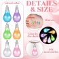 48 Pcs Luminous Bulb Charms Mini Resin Light Bulb Charms Glow Bulb Jewelry Makin