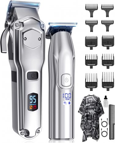 Hair Clippers for Men, Professional Cordless Hair Clippers Kit, Barber Clippers