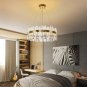 Modern Crystal Chandelier, Luxury LED Gold Chandelier Plated Crystal Hanging Cei