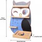 Owl Wood Shelf for Toniebox Characters, Charging Station, Floating Wall Shelf St