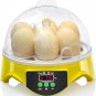7 Egg Incubator 1-7 Eggs with Humidity Display, Automatic Egg Turner, Egg Candle