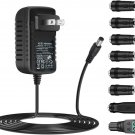 Universal AC Adapter 12V 2A Power Supply Charger 24W AC110V to DC12V 2000Ma 1500