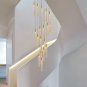 H118 18-Light Modern Chandelier LED Dimmable Light Crystal Pendant Lights Fixtur