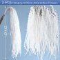 Glicrili 45 Branches Artificial Bleached Amaranthus Flowers - Fake White Wisteri