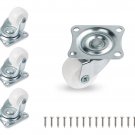 Cofufu 1" Low Profile Caster Wheels Set of 4, No Noise Casters for Furniture wit