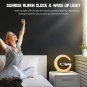 Sound Machine Wake up Light - Light Alarm Clock with 15W Wireless Charger Smart