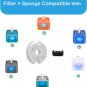 12 Pack Cat Water Fountain Filters with Sponges for 67Oz/2L Pet Fountain Replace